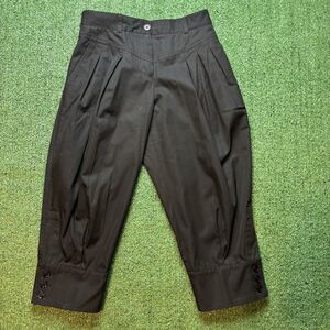 DOLCE & GABBANA Pleated Black Bridges Pants Sz 38 XS Italy Authentic Women